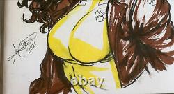 One Of A Kind Sketch Art By Ariel Diaz On Uncanny X-Men 11 CGC 9.4