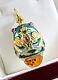 One Of A Kind Solid Sterling Silver 925 & 24k Gold Russian Enamel Egg Pendant