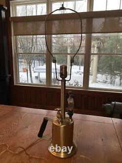 One Of A Kind Steampunk Antique Brass Blowtorch Lamp Industrial Design