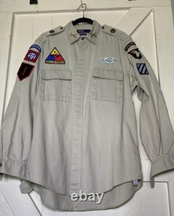 One Of A Kind U. S. Army Tribute Shirt Honoring The Greatest Units Of WW II L