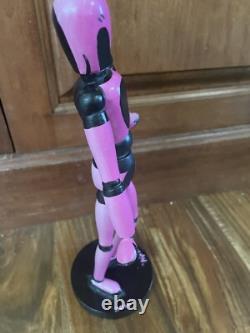 One Of A Kind Unique Hip Hop Dancer Wooden Statute Pink Girly 12.5