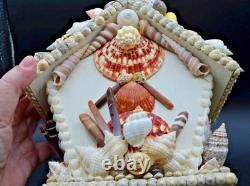 One Of A Kind Vintage 2005 Seashell Decorative Bird House Artisan Signed