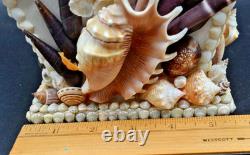 One Of A Kind Vintage 2005 Seashell Decorative Bird House Artisan Signed