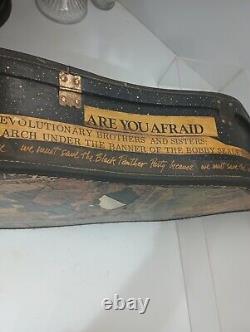 One Of A Kind Vintage Guitar Case With Advertising & News Clippings From 1970's