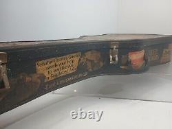 One Of A Kind Vintage Guitar Case With Advertising & News Clippings From 1970's