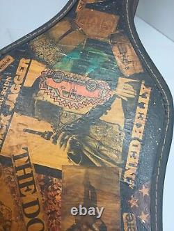 One Of A Kind Vintage Guitar Case With Advertising & News Clippings From 1970's