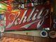One Of A Kind Vintage Schlitz Beer Advertising Chicago Brewery Sign Large
