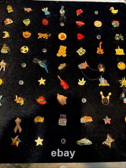One Of A Kind Vintage Screw Back Lapel Pins Collection Huge Lot 55