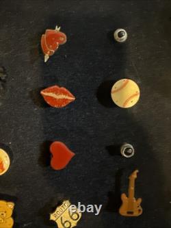 One Of A Kind Vintage Screw Back Lapel Pins Collection Huge Lot 55