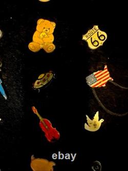 One Of A Kind Vintage Screw Back Lapel Pins Collection Huge Lot 55