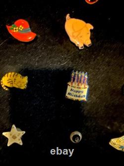 One Of A Kind Vintage Screw Back Lapel Pins Collection Huge Lot 55