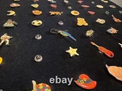 One Of A Kind Vintage Screw Back Lapel Pins Collection Huge Lot 55