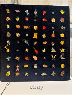 One Of A Kind Vintage Screw Back Lapel Pins Collection Huge Lot 55
