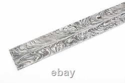 One Of Kind Damascus Steel Custom Hand Made Feather Pattern Blank Billet 40