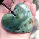 One Of Kind Huge Rarest Nz Pounamu Greenstone Picture Jade Maori Heart Necklace