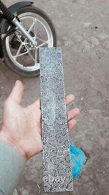 One Of Kind Mosaic / Basket Pattern Damascus Steel Custom Hand Made Billet 12