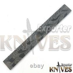 One Of Kind New Damascus Steel Snake Feather Pattern Blank Billet 4 Knife Making