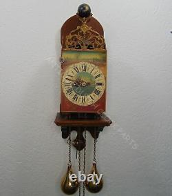 One Of Kind Oak Twentse Stoel Wall Clock With Floral Decoration