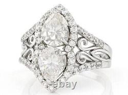 One Of a Kind White Cubic Zirconia Halo Style Elegant Women's Collection Ring