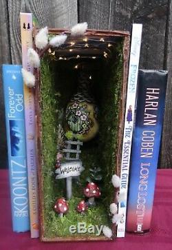 One of A Kind Booknook Book Shelf Nook Insert Whimsical Diorama Fairy Art