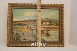 One of A Kind Original Oil Painting By Anna Nimitz Daughter WWII Admiral Nimitz