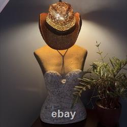 One-of-A-Kind Piece of Art Cowgirl Lamp Western Decor. Handmade. Unique
