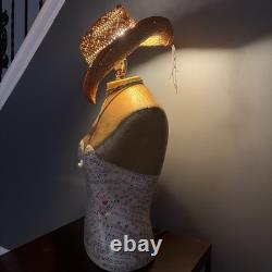 One-of-A-Kind Piece of Art Cowgirl Lamp Western Decor. Handmade. Unique