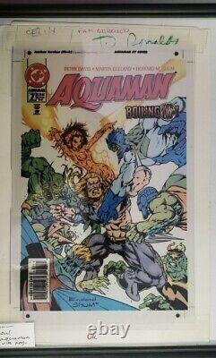One of Kind Aquaman Proof set 10 pages cover prototype acetate color overlay