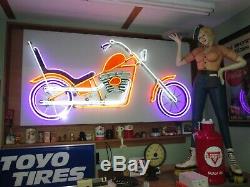 One of Kind Large Vintage Neon Motorcycle Sign (3'x6')