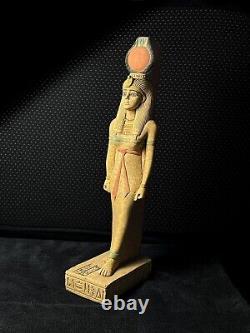 One of Kind Piece for Egyptian Goddess Isis Statuette, Coloured Isis Statue