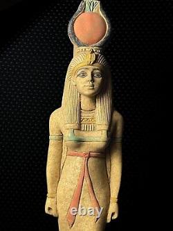 One of Kind Piece for Egyptian Goddess Isis Statuette, Coloured Isis Statue