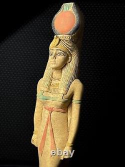 One of Kind Piece for Egyptian Goddess Isis Statuette, Coloured Isis Statue