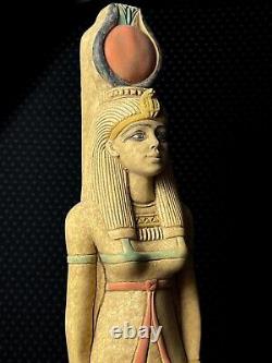 One of Kind Piece for Egyptian Goddess Isis Statuette, Coloured Isis Statue