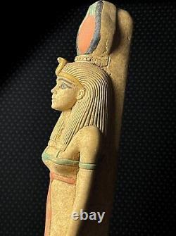 One of Kind Piece for Egyptian Goddess Isis Statuette, Coloured Isis Statue