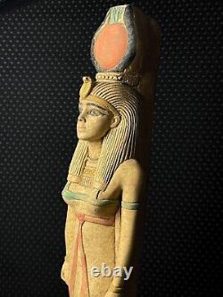 One of Kind Piece for Egyptian Goddess Isis Statuette, Coloured Isis Statue