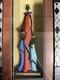 One Of A Kind African Art Sculpture In A Shadow Box