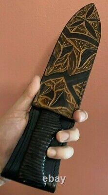 One of a Kind Angel Sword Balkyry Knife with Rhino Hide Handle