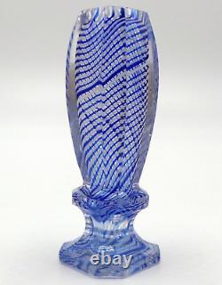 One-of-a-Kind Antique 19th Century Murano Blue & Clear Glass Stamp Seal AD