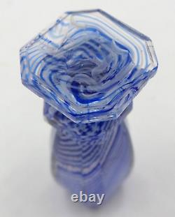 One-of-a-Kind Antique 19th Century Murano Blue & Clear Glass Stamp Seal AD
