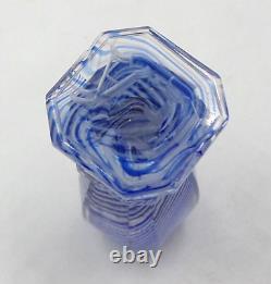 One-of-a-Kind Antique 19th Century Murano Blue & Clear Glass Stamp Seal AD