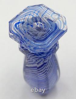 One-of-a-Kind Antique 19th Century Murano Blue & Clear Glass Stamp Seal AD