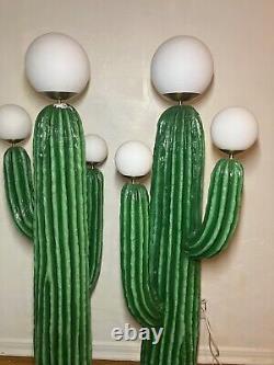 One-of-a-Kind Antique Plaster Saguaro Floor Lamps Iconic Midcentury Southwest