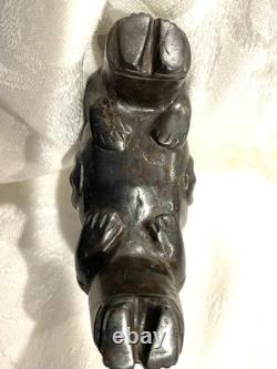 One of a Kind Authentic Museum Pre-Columbian Olmec Mayan jade Figure Toy 3K old