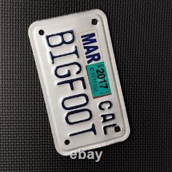 One of a Kind BIGFOOT California Vanity license plate motorcycle