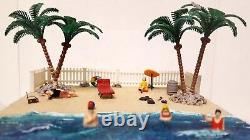 One-of-a-Kind BOYO (Build your own block) Beach Scene Handmade Miniature Diorama