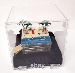 One-of-a-Kind BOYO (Build your own block) Beach Scene Handmade Miniature Diorama