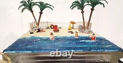 One-of-a-Kind BOYO (Build your own block) Beach Scene Handmade Miniature Diorama