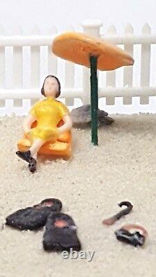 One-of-a-Kind BOYO (Build your own block) Beach Scene Handmade Miniature Diorama