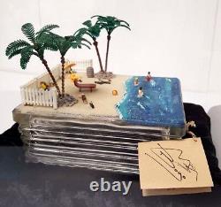 One-of-a-Kind BOYO (Build your own block) Beach Scene Handmade Miniature Diorama