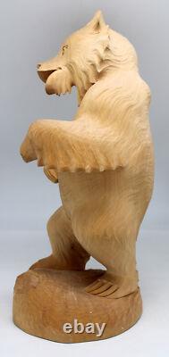 One-of-a-Kind Bear Wood Carved Figurine 13 Nature Wood Carving